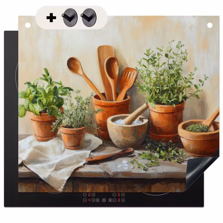 Beschemer à induction avec crochets - Pots - Herbes - Bois — 3