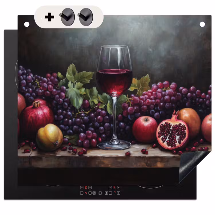 Beschemer à induction avec crochets - Vin - Fruits - Nature morte — 3