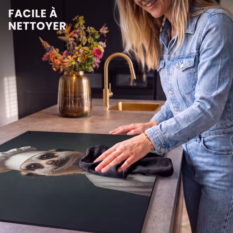 Beschemer à induction avec crochets - Animal - Cuisinier - Suricate — 5