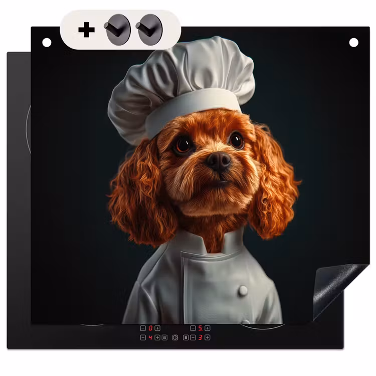Beschemer à induction avec crochets - Brun - Cuisinier - Chien — 3