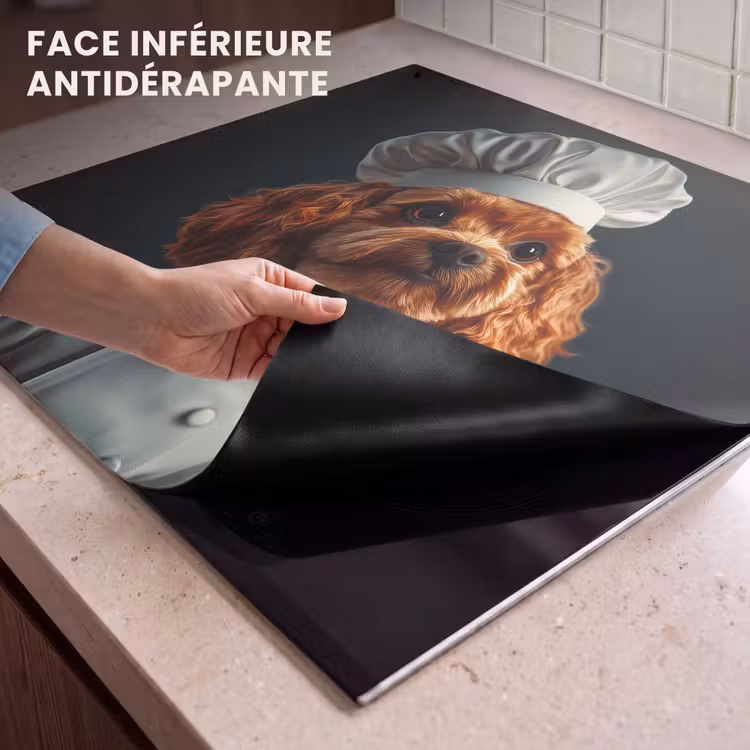 Beschemer à induction avec crochets - Brun - Cuisinier - Chien — 4