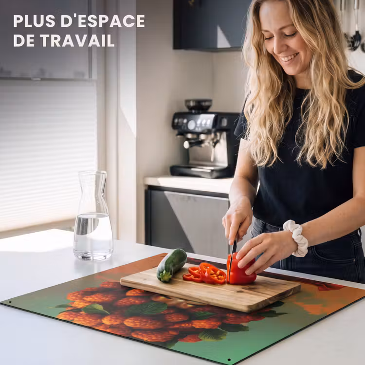Beschemer à induction avec crochets - Femme - Framboises - Feuilles — 6
