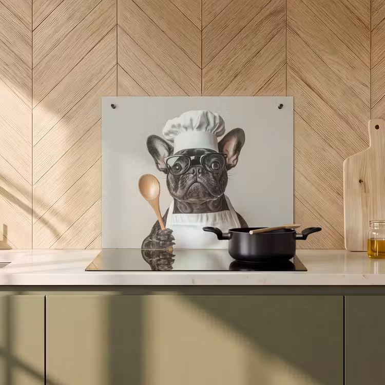 Beschemer à induction avec crochets - Lunettes - Chien - Cuisinier — 1