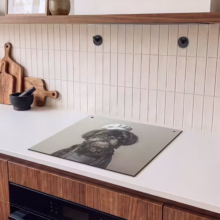 Beschemer à induction avec crochets - Vêtements de chef - Noir - Chien — 2