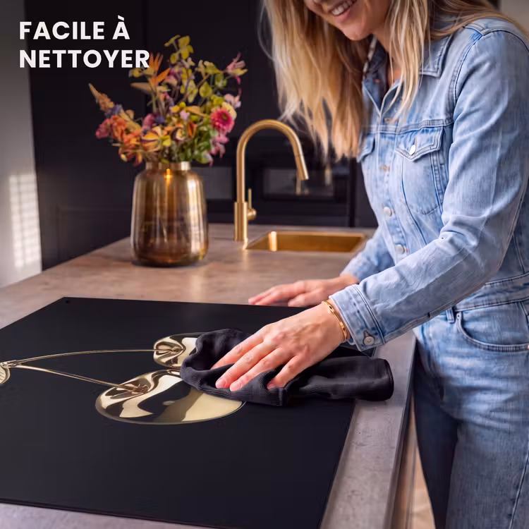 Beschemer à induction avec crochets - Cerisier - Noir - Or - Chrome — 5