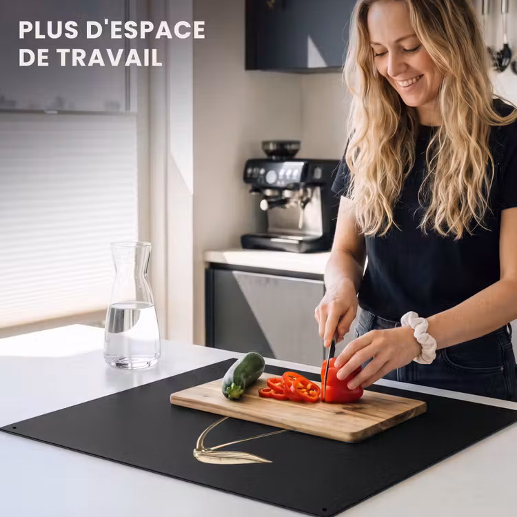 Beschemer à induction avec crochets - Cerisier - Noir - Or - Chrome — 6