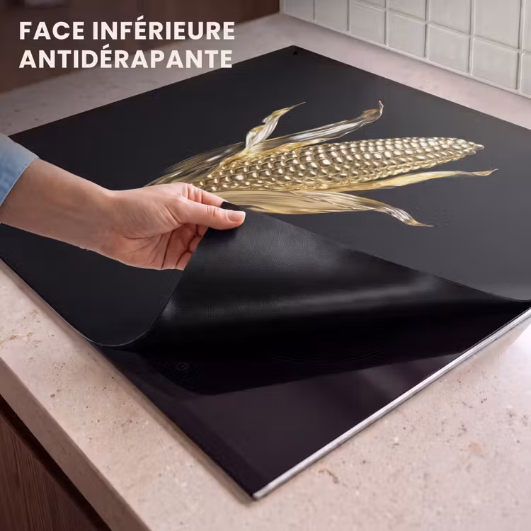 Beschemer à induction avec crochets - Maïs - Aliments - Or - Noir — 4