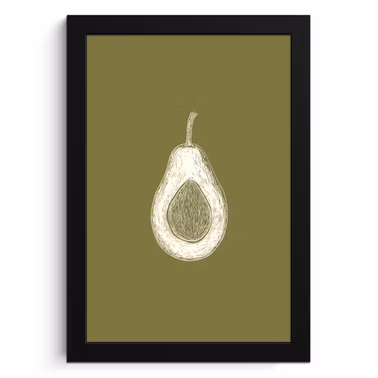 Cadre Photo - Avocat - Minimaliste - Illustration - Vert — 1