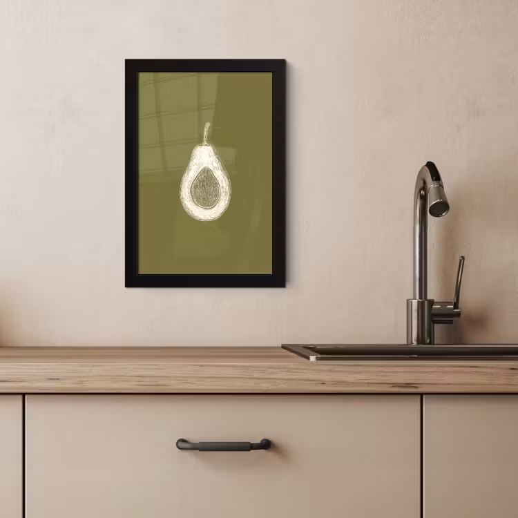 Cadre Photo - Avocat - Minimaliste - Illustration - Vert — 3