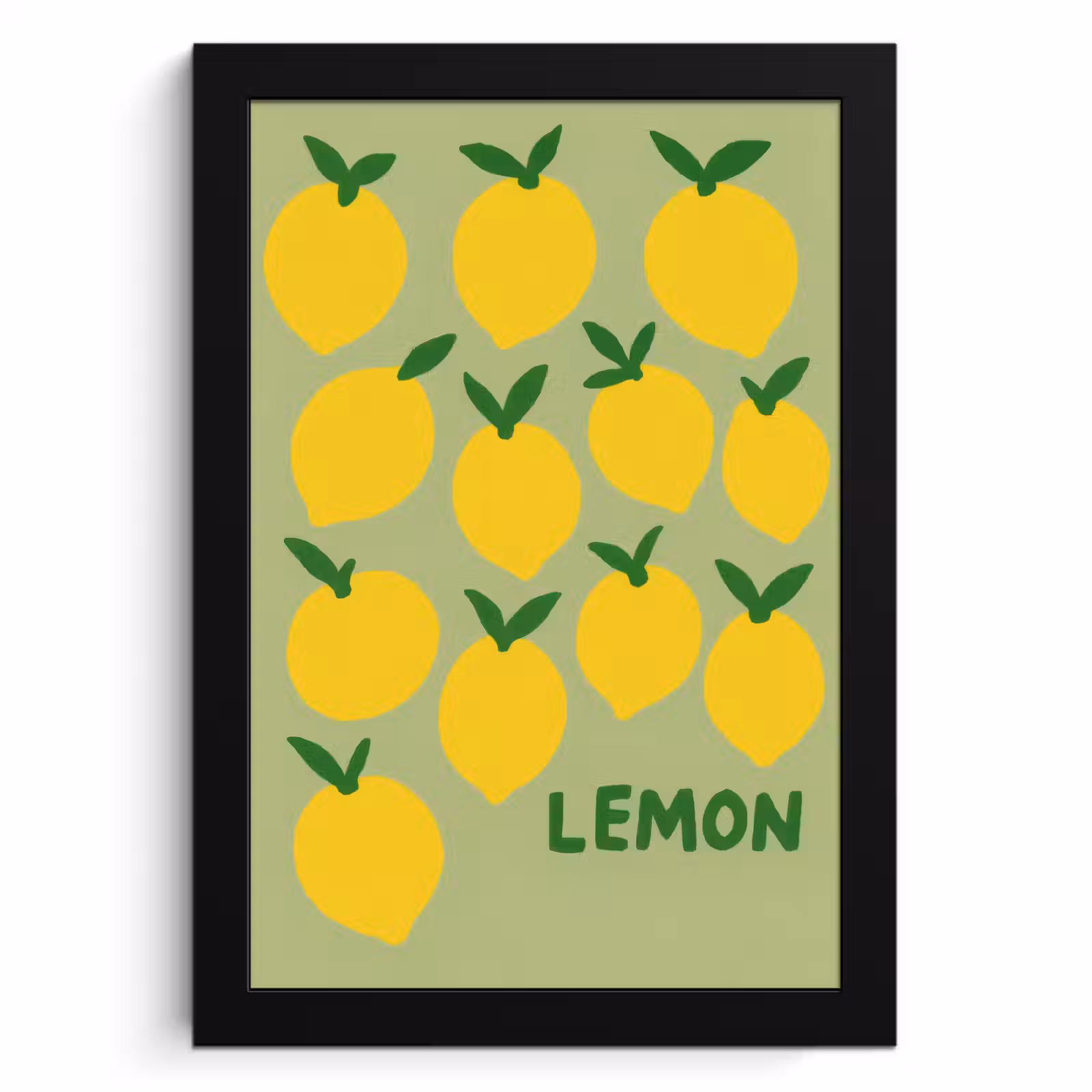 Cadre Photo - Citrons - Feuilles - Jaune - Motif — 1