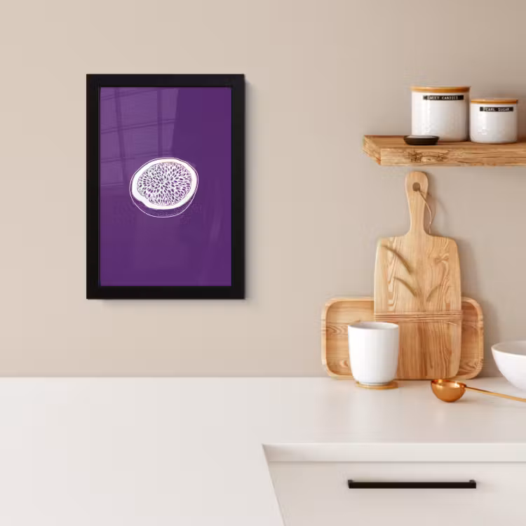 Cadre Photo - Fruit de la passion - Graines - Violet - Minimaliste — 2