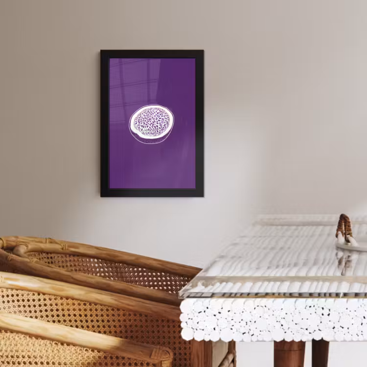 Cadre Photo - Fruit de la passion - Graines - Violet - Minimaliste — 4