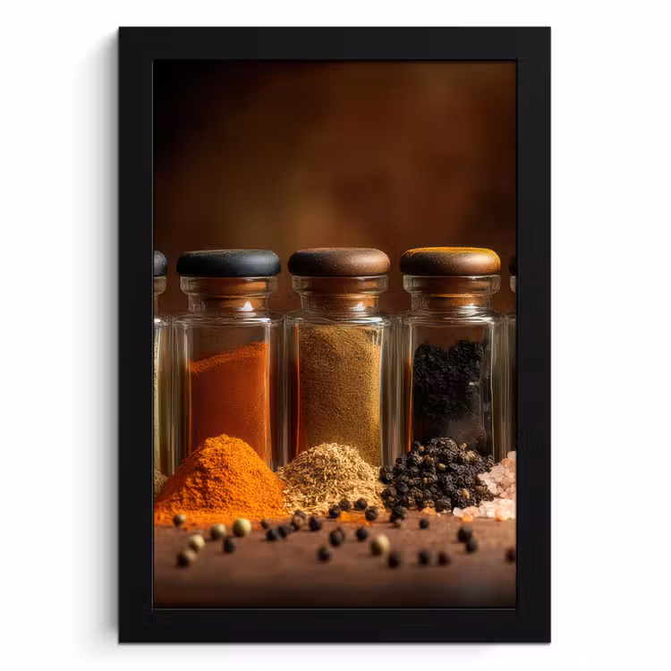 Cadre photo - Bocaux - Herbes - Épices - Grains — 1