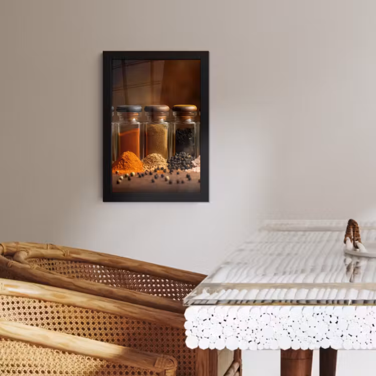 Cadre photo - Bocaux - Herbes - Épices - Grains — 4