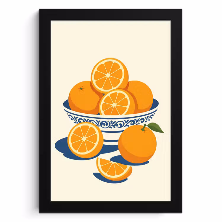 Cadre Photo - Bol - Minimaliste - Orange - Oranges — 1