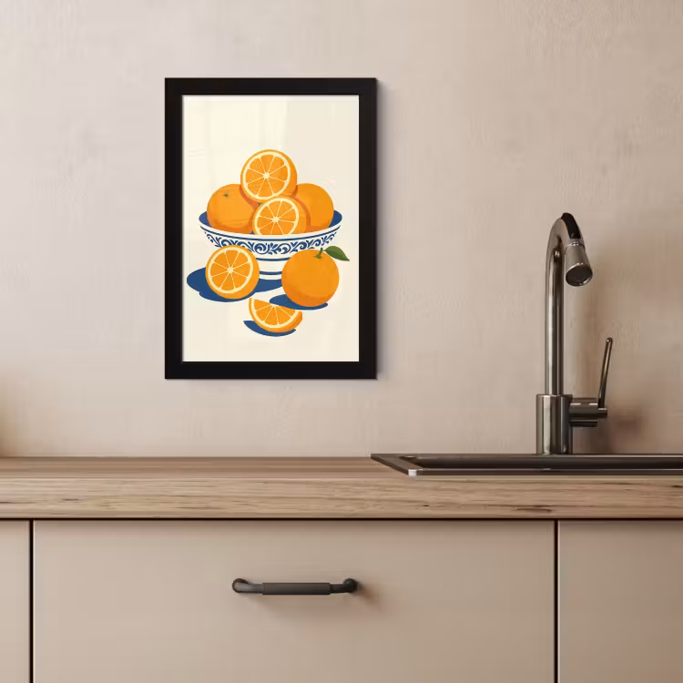 Cadre Photo - Bol - Minimaliste - Orange - Oranges — 2