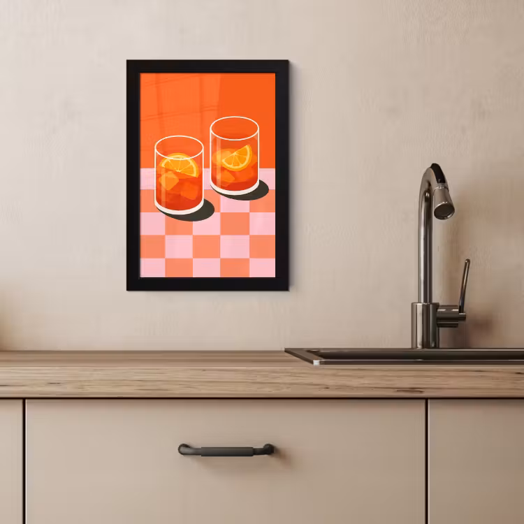 Cadre Photo - Orange - Lunettes - Orange — 2