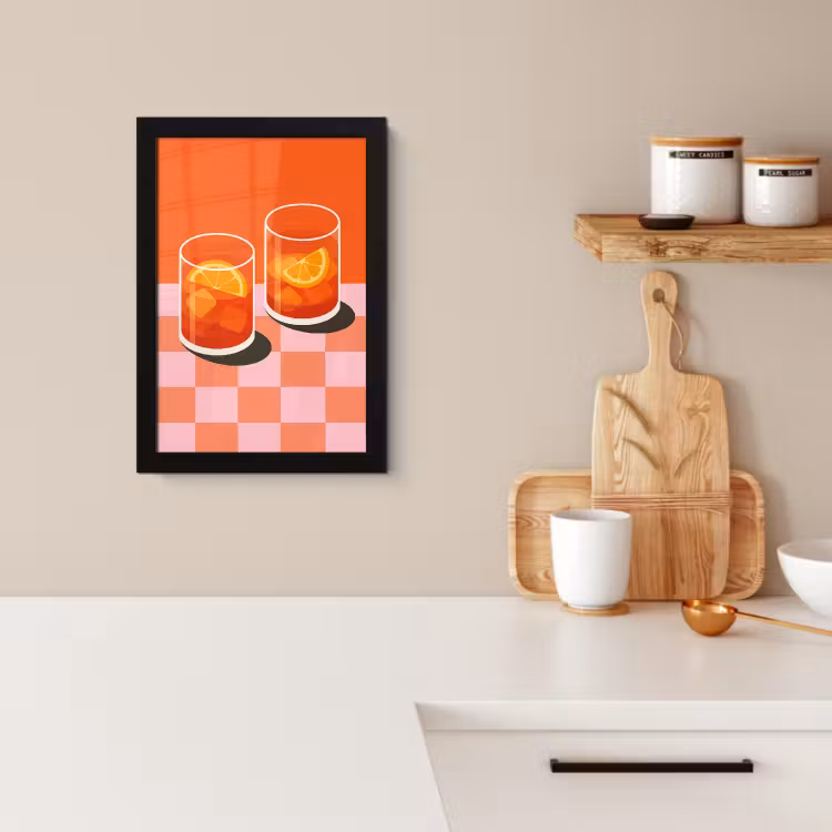 Cadre Photo - Orange - Lunettes - Orange — 3