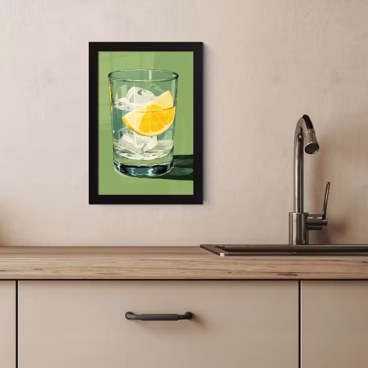 Cadre Photo - Verre - Citron - Glaçons - Vert — 3