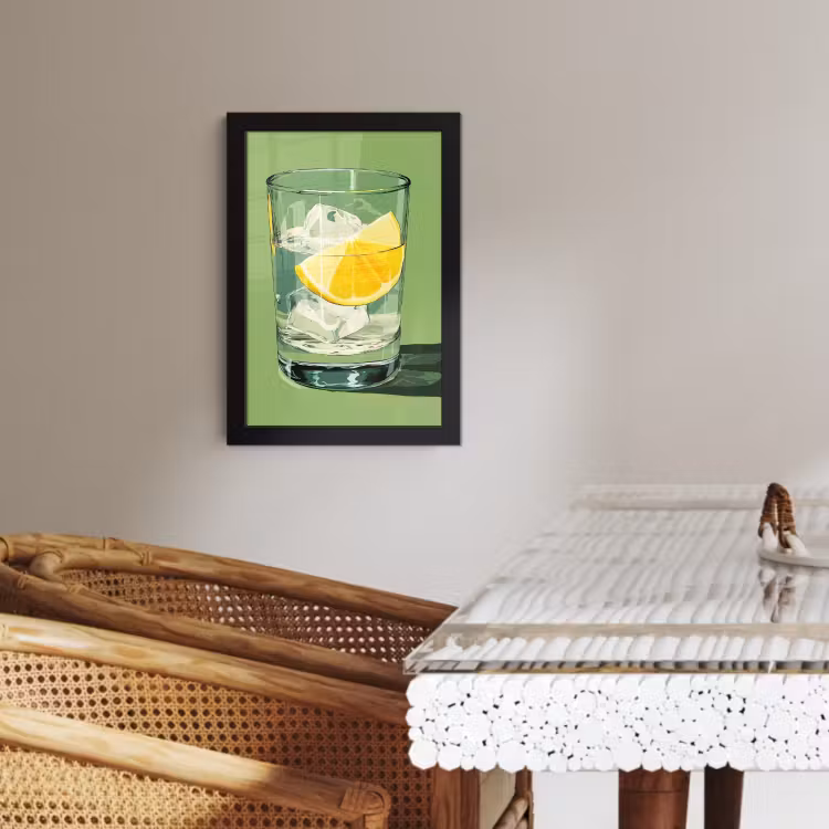 Cadre Photo - Verre - Citron - Glaçons - Vert — 4