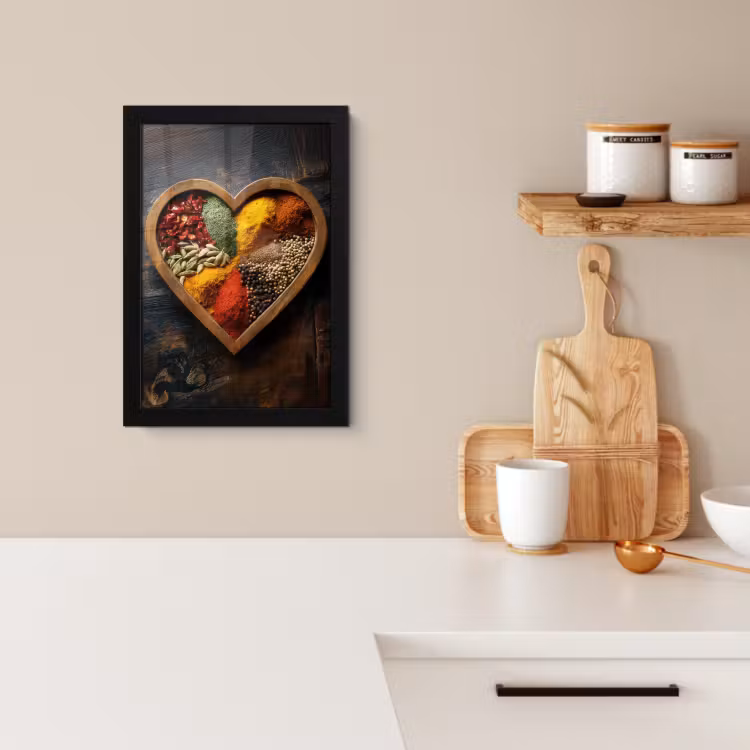 Cadre photo - Bois - Coeur - Coloré - Epices — 2