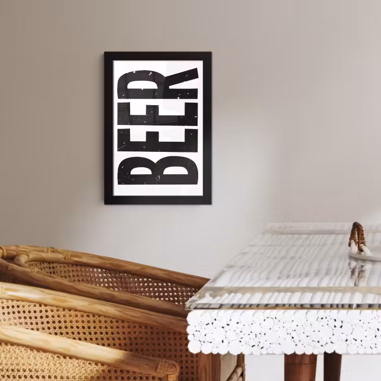 Cadre photo - Bière - Japandi - Décoration - Noir — 2