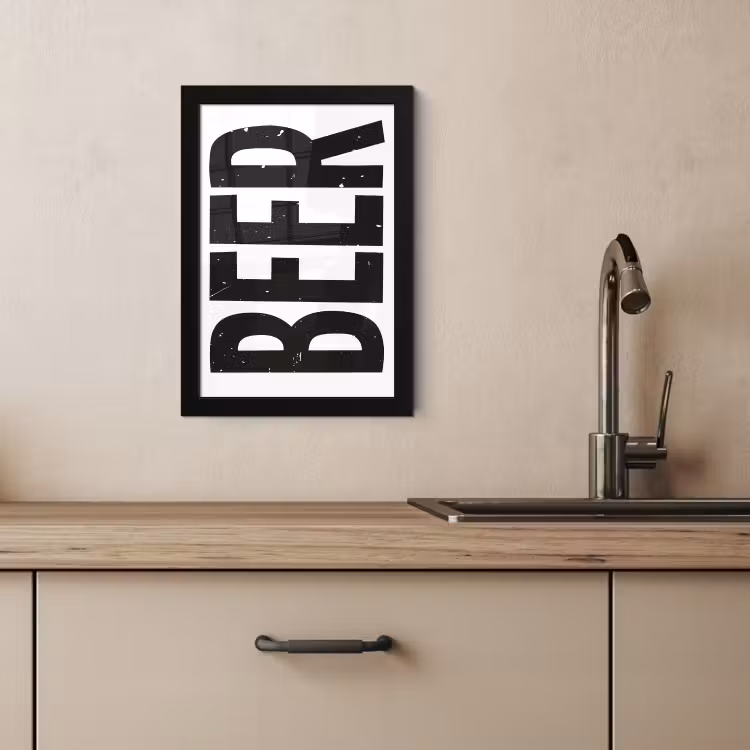 Cadre photo - Bière - Japandi - Décoration - Noir — 3