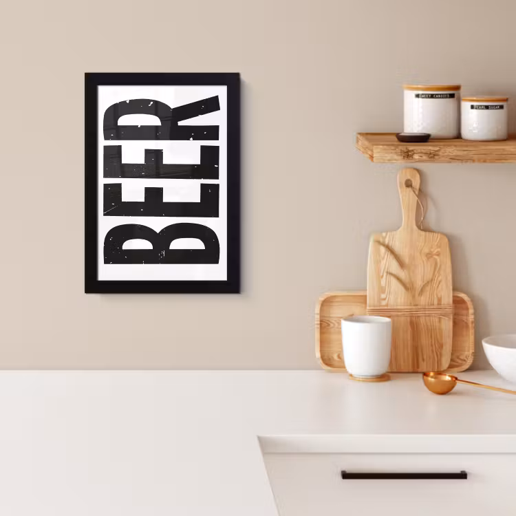 Cadre photo - Bière - Japandi - Décoration - Noir — 4