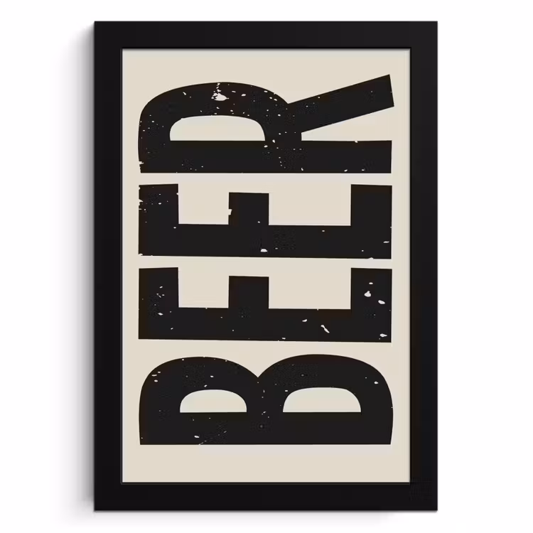Cadre photo - Ours - Vintage - Noir - Beige — 1