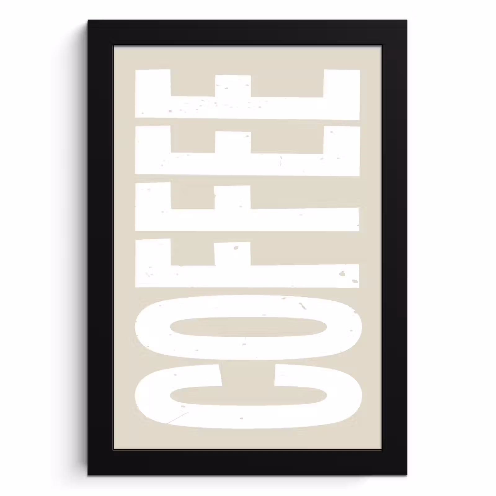 Cadre photo - Blanc - Café - Vintage - Décoration — 1