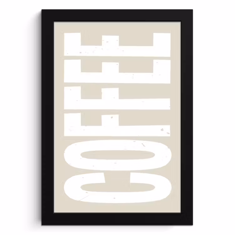 Cadre photo - Blanc - Café - Vintage - Décoration — 1