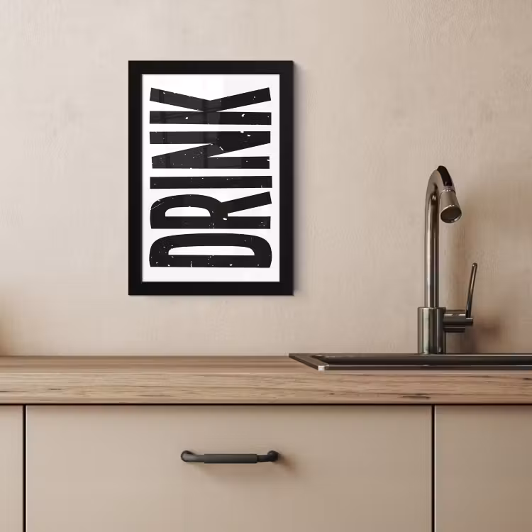 Cadre photo - Boisson - Noir - Blanc - Décoration — 3