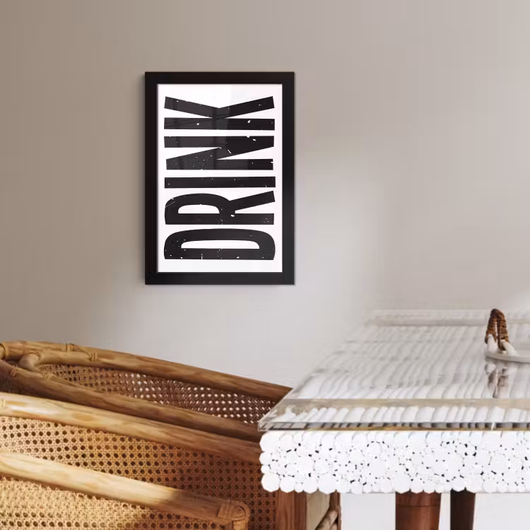 Cadre photo - Boisson - Noir - Blanc - Décoration — 4