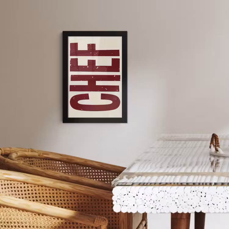 Cadre photo - Chef - Rouge - Japandi - Vintage — 2