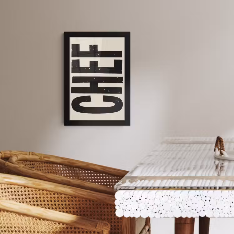 Cadre photo - Vintage - Chef - Japandi - Noir — 2