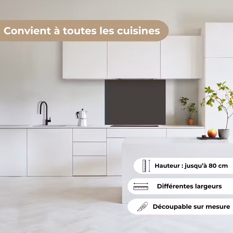 Crédence cuisine - Gris - Couleurs - Solide — 6