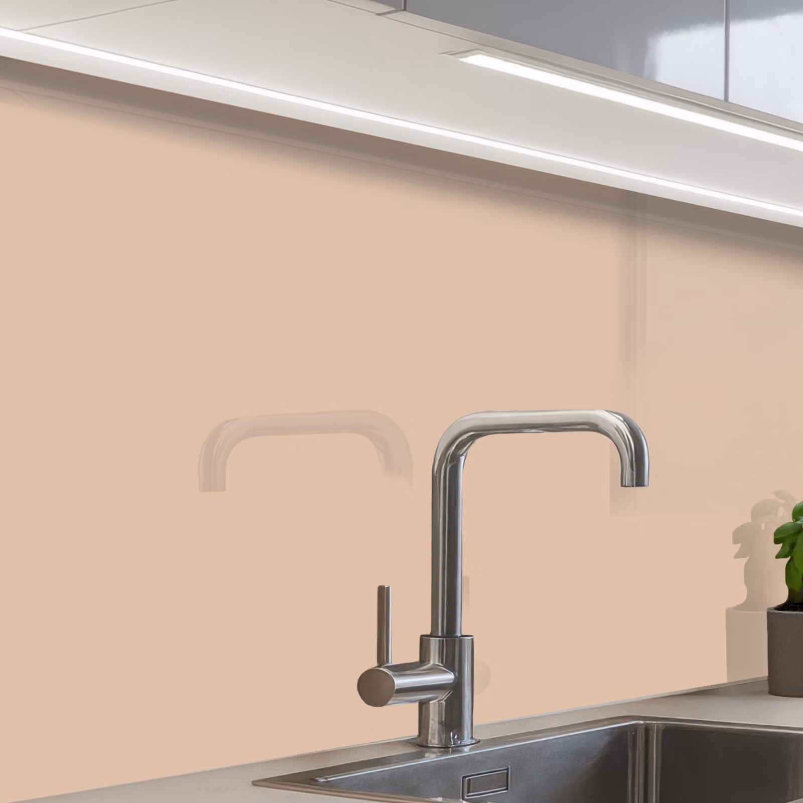 Crédence cuisine - Beige - Couleurs - Solide — 1