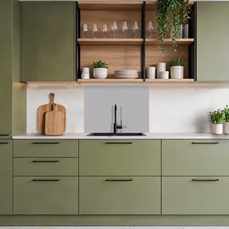 Crédence cuisine - Gris - Imprimé uni — 7