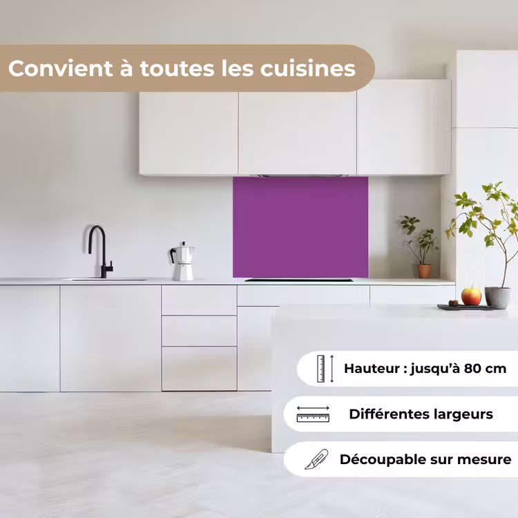 Crédence cuisine - Pourpre - Couleurs - Solide — 6