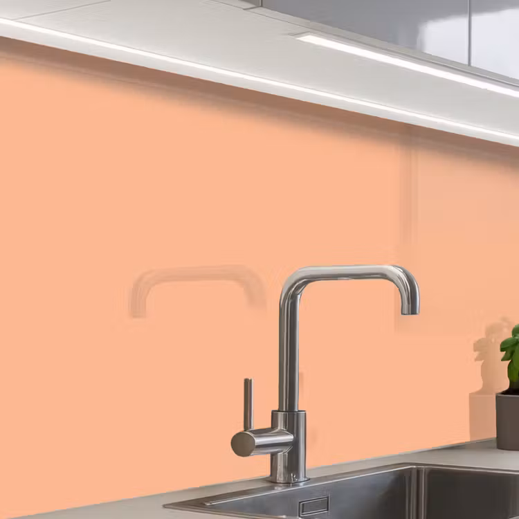 Crédence cuisine - Abricot - Rose - Pastel - Solide - Couleur — 1