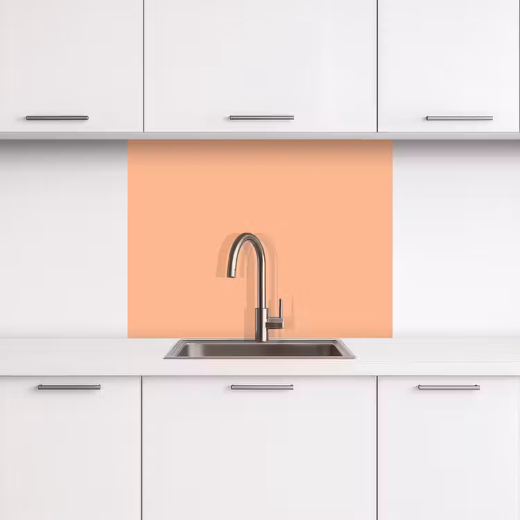 Crédence cuisine - Abricot - Rose - Pastel - Solide - Couleur — 3