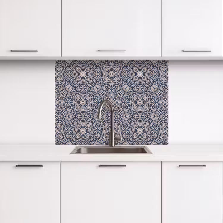 Crédence cuisine - Mandala - Bleu - Motif — 3