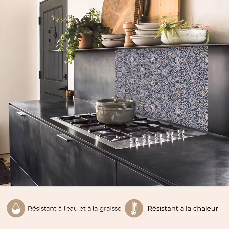 Crédence cuisine - Mandala - Bleu - Motif — 4