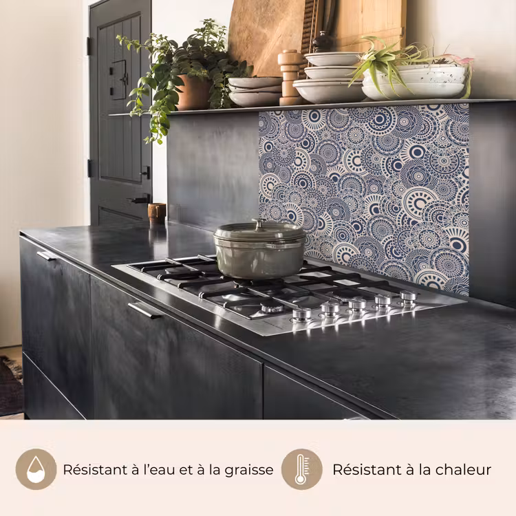 Crédence cuisine - Mandala - Bleu - Motif — 4