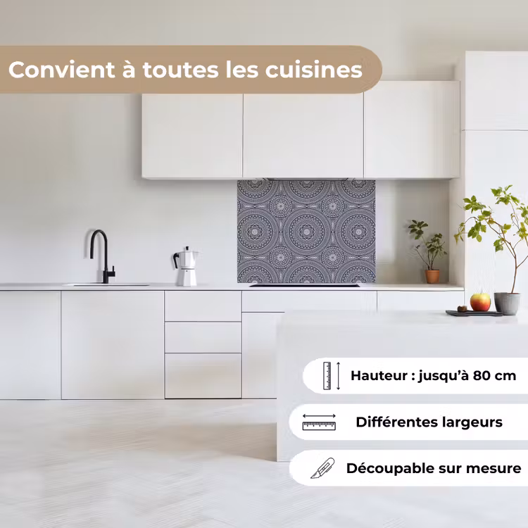 Crédence cuisine - Mandala - Bleu - Motif - Abstrait — 6