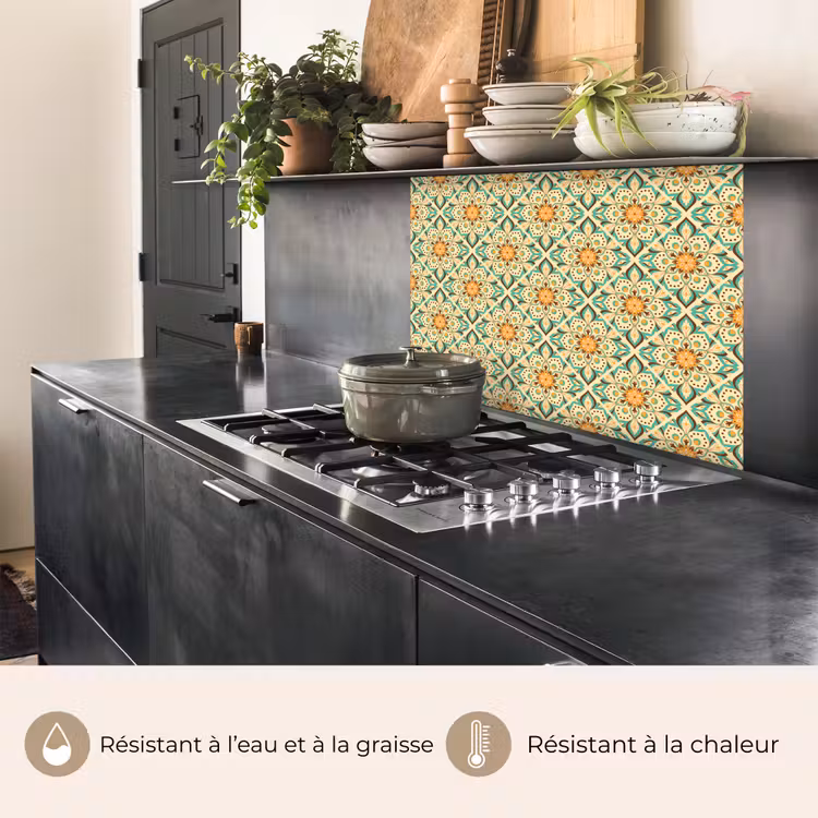 Crédence cuisine - Boho - Motifs - Mandala - Fleurs — 4