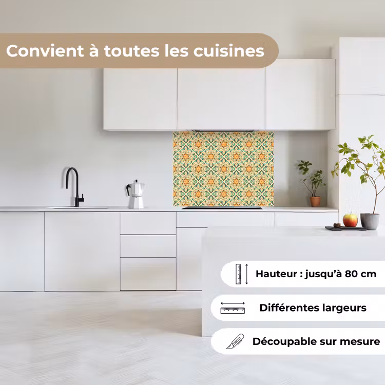 Crédence cuisine - Boho - Motifs - Mandala - Fleurs — 6