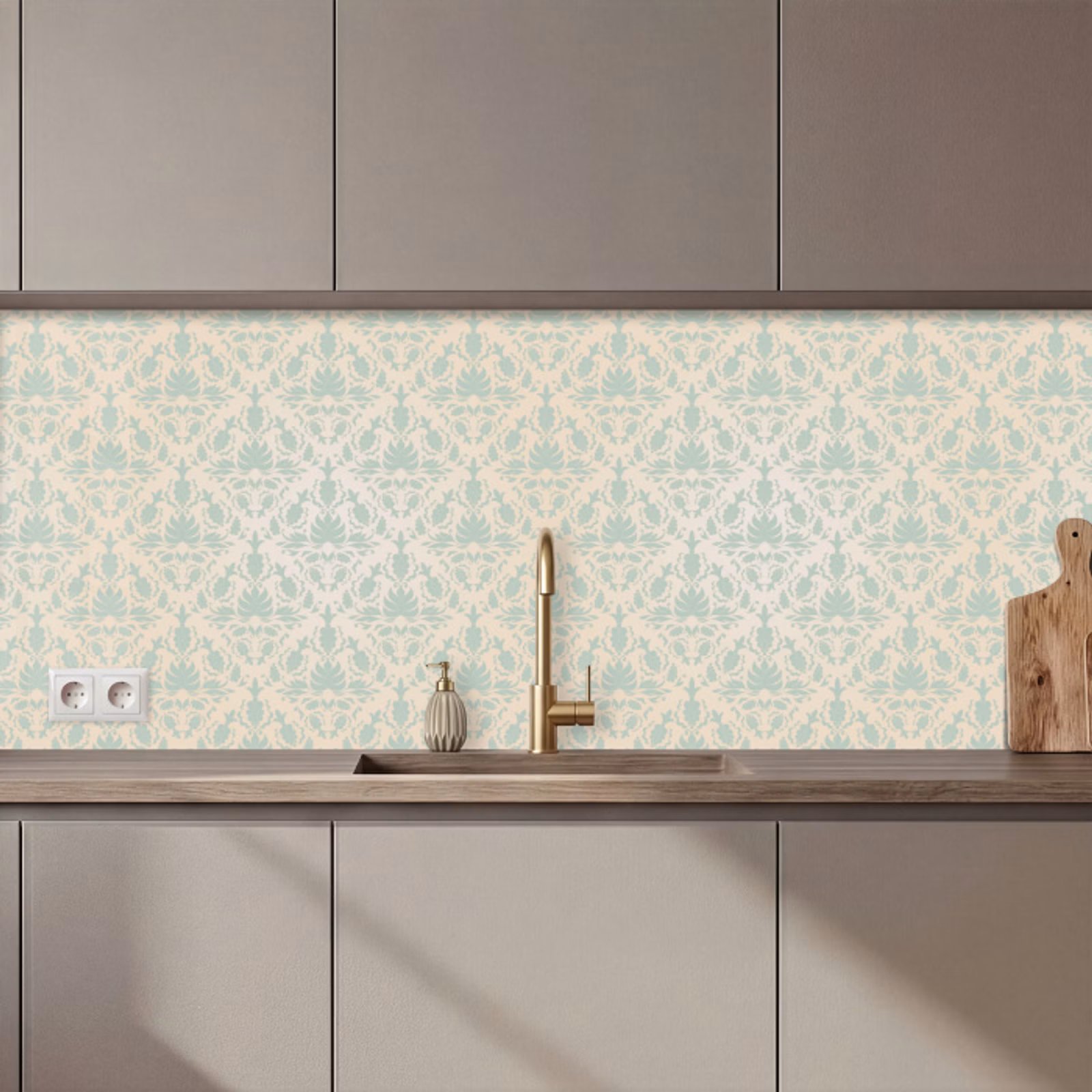 Crédence cuisine - Damas - Vintage - Pastel - Design — 1