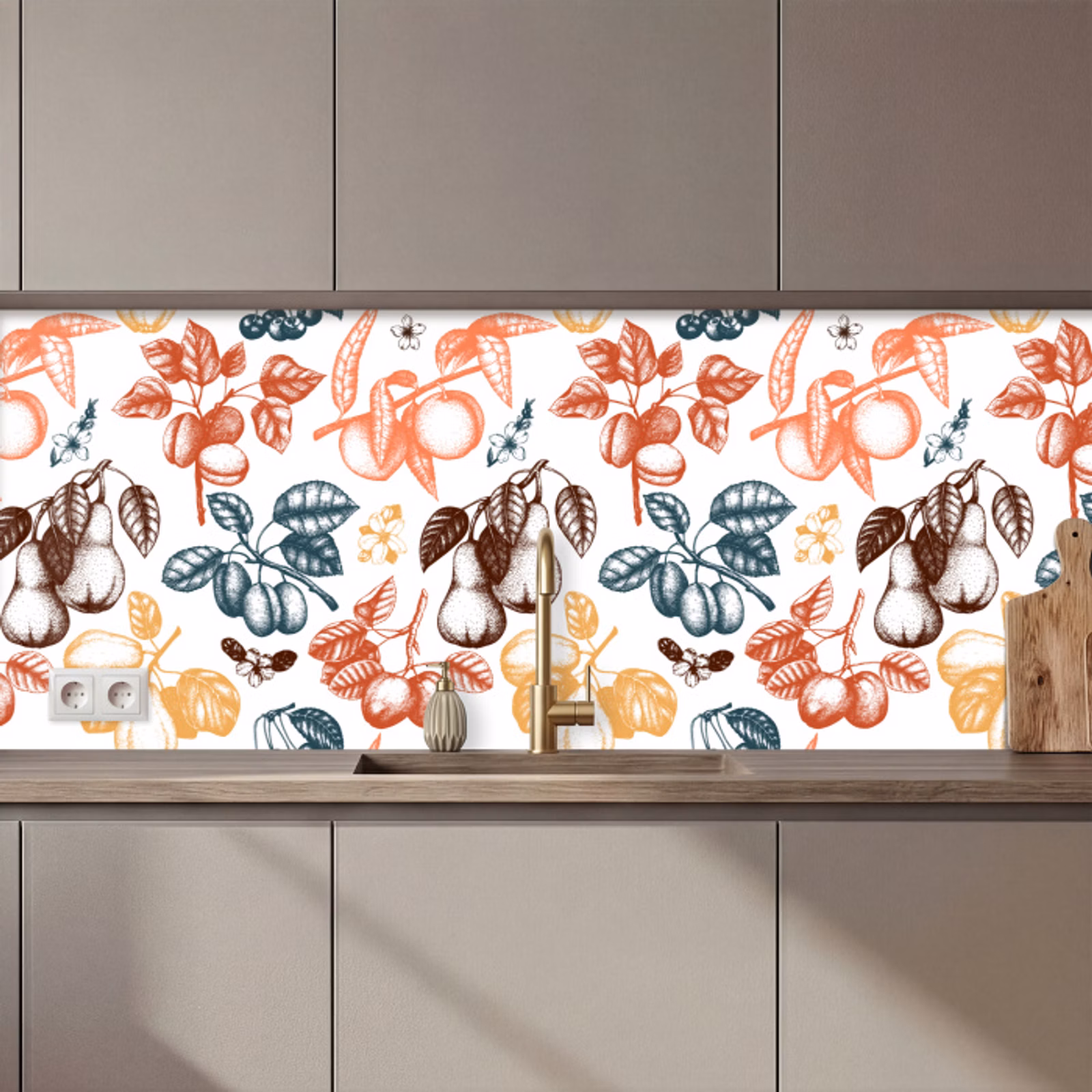 Crédence cuisine - Fruit - Vintage - Arbre - Design — 1