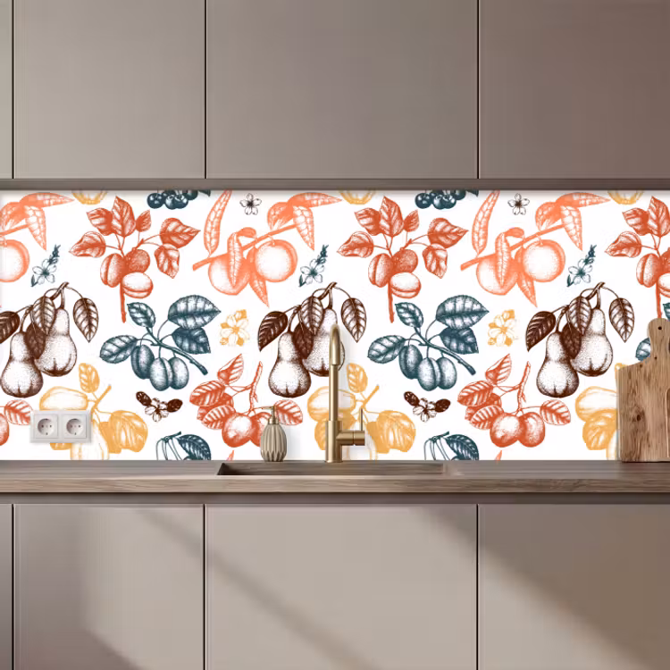 Crédence cuisine - Fruit - Vintage - Arbre - Design — 1